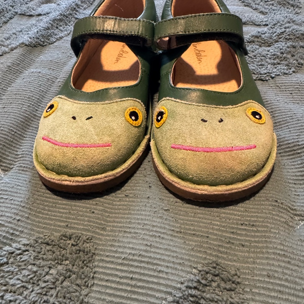 Mini Boden Green Frog Mary Jane Shoes size 31